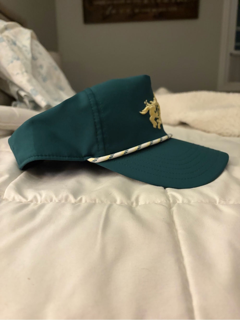 Adidas’s Rope-Trim Golf Cap with Yellow Embroidered Rider - Picture 4 of 5